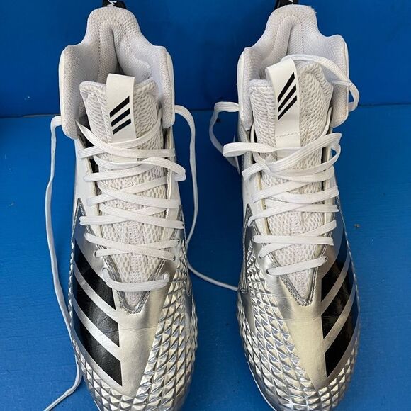 Adidas FREAK VON Mid Football Cleats White/Silver Mens Size 9.5-11 - Picture 3 of 7